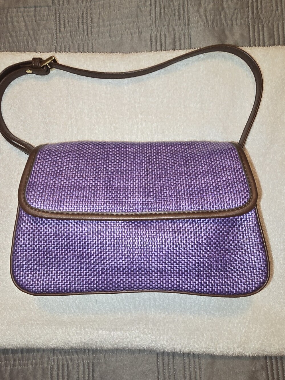 Liz Claiborne Vintage 80's  Purple Woven Crossbody Bag Excellent Condition